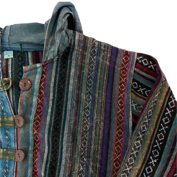 Patchwork hooded duster jacket - NEW - Picture 6 of 12